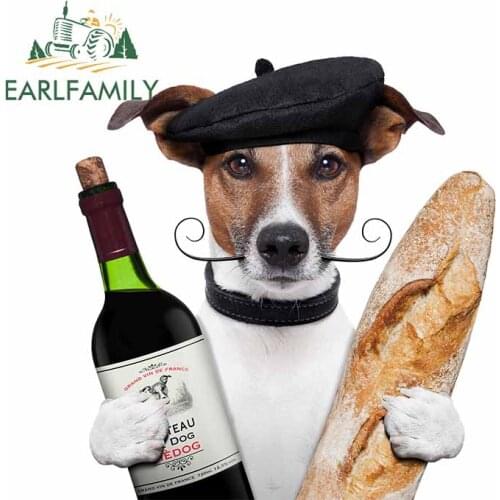 EARLFAMILY 13cm x 12.5cm For Dogs Personality Car Sticker Auto Air Conditioner Decal Graffiti Decals Waterproof for SUV JDM ATV