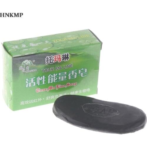 50g Active Energy Bamboo Drug Bactericidal Soap Tourmaline Soap Blackhead Remover Oil-control For Femal Face Hand Body