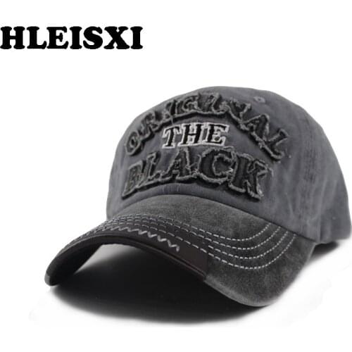 HLEISXI New Fashion Men Summer Baseball Caps For Womens Adjustable Caps Washed Hip Hop Brand Hats Fitted Cotton Bonnet