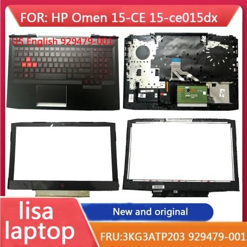 FOR HP Omen 15-CE 15-ce015dx Notebook Computer Case LCD Front Bezel/Front PalmPad / US English keyboard New Original