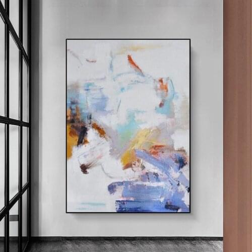 Pure hand-painted canvas oil painting handmade color abstract painting living room wall painting home decoration art frameless p