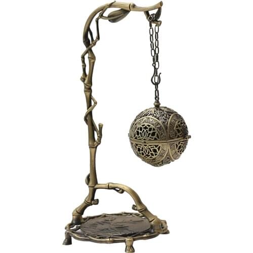 Alloy Dragon Bamboo Backflow Incense Burner Holder Chinese,Improve Home Fragrance - Bronze