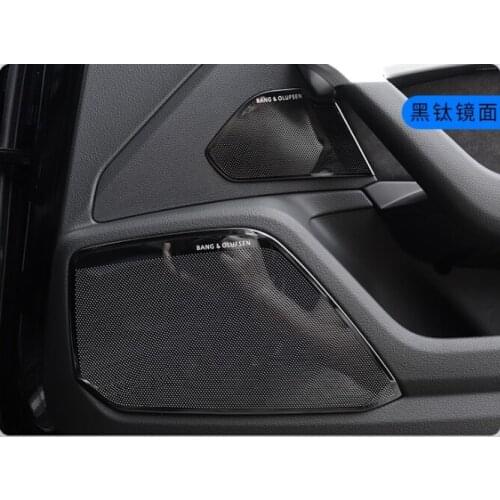 For Audi A6 C8 A7 4KA 2018 2019 Car Styling Door Loudspeaker Sound Chrome Speaker Cover Trim Frame Sticker Interior Accessories