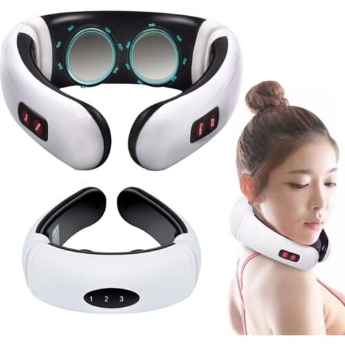 Electric Neck Back Massager for Pain Relief, Intelligent Portable Infrared Heating Cervical Vertebra Treatment Shoulder Massager