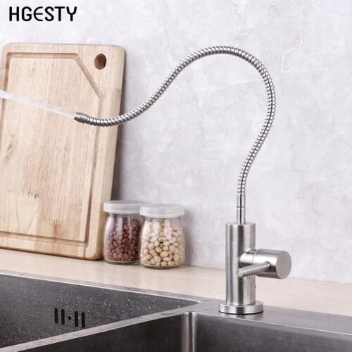 Stainless Steel Kitchen Water Filter Tap Flexible Pipe 1/4 Inch Connect Reverse Osmosis Filter Part Purifier Direct Drinking Tap