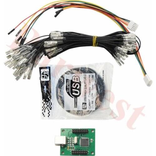 Hot-selling Arcade usb encoder Green Arcade to USB controller 2 player MAME or Multicade Dual Controller