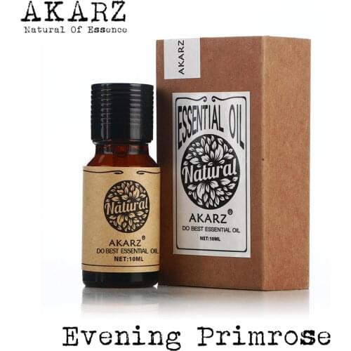 AKARZ Famous brand natural aromatherapy Evening Primrose Essential Oil Skin moisture Cure eczema Evening Primrose Oil