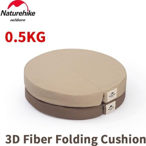 Naturehike 2021 new 3D Air Fiber Folding Cushion Cotton Canvas Round Outdoor Camping Mat Comfortable And Breathable And Washable