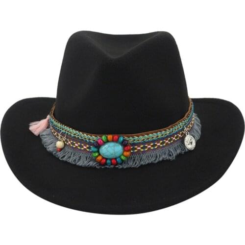 Fashion Cowboy Hat With Belt Solid Color Cattleman Visor Protection Hat Outdoor Women Summer Cap кепка женская Dropshipping