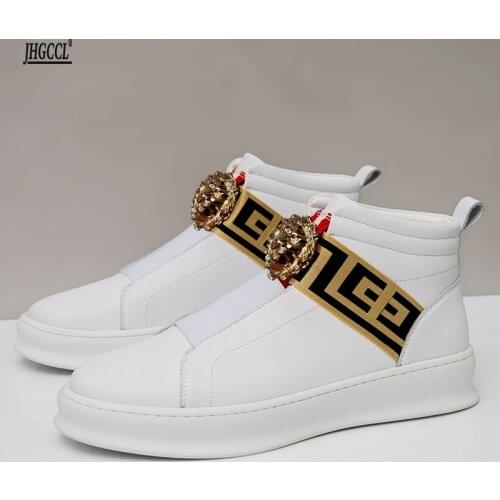 New mens Casual luxury designer black men"s shoes loafers male high-top luxury brand shoes beauty accessories casual shoes P26