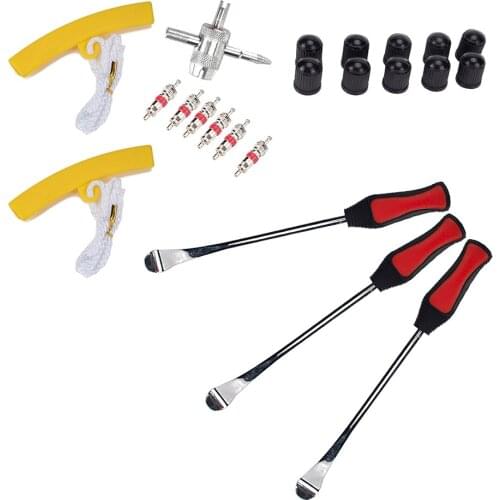 Levers Rim Protectors Valve Caps Cores Tools Kit 22pcs/set Car Bike Tire Spoons Motorcycle Bike Car Tire Irons Tool Kit