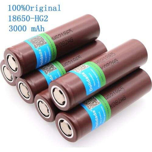 New Dolidada 100% original 18650 battery HG2 3000 mah 3,7 v rechargeable battery for LG HG2 18650 lithium battery 3000 mah