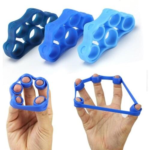 Portable Hand Gripper Silicone Multi Color Strength Trainer Resistance Bands Set Exercise Anywhere Fitness Equipment