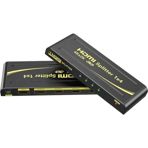 1X4 HDMI HD Splitter With Dolby Audio HDMI Switch Splitter 1 In 4 Out Support Signal Amplification