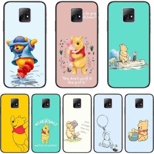 Winnie the Pooh Phone Case For XiaoMi Redmi 10X 9 8 7 6 5 A Pro S2 K20 T 5G Y1 Anime Black Cover Silicone Back Pretty