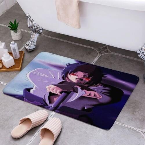 Sasuke Sharingan Anti-slip Doormat Vacuuming Water Absorbing Kitchen Bedroon Bath Floor Mats Home Entrance Home Decora