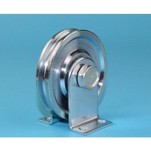 Sliding steel rope rollers/pulleys/wheels with 6001RS bearing deep U-groove,diameter 73mm,thickness 13.5mm with support 1pcs/lot