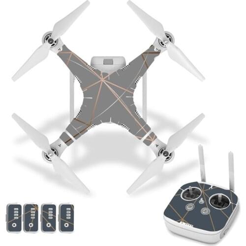 Colorful Line Style Vinyl Skin Sticker for DJI Phantom 3 Drone And Remote Controller 0213