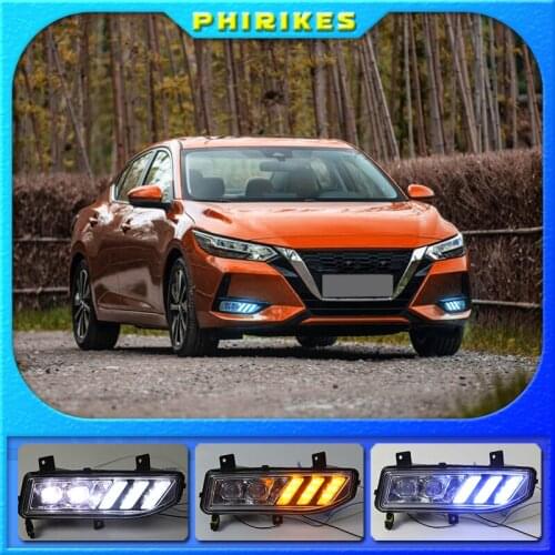 2Pcs LED Daytime Running Light Car Accessories Waterproof 12V DRL Fog Lamp Decoration For Nissan Sentra Sylphy 2019 2020