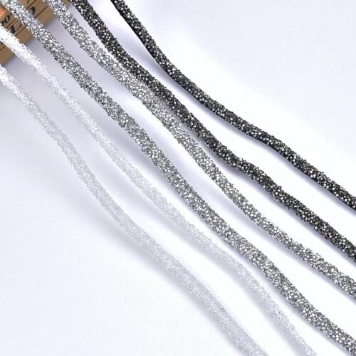 5 Yards Bling Shoes Jeans DIY Accessories Resin Rhinestone Rope Sew on Pointed Crystal Ribbon Trim