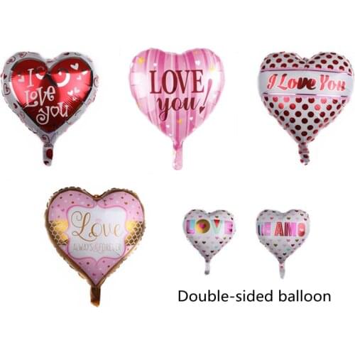 2pcs 18 inch heart-shaped love aluminum film balloon birthday party wedding proposal ceremony decoration supplies