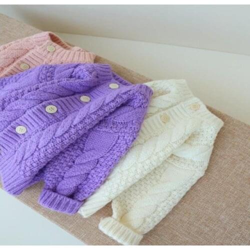 Knitted Sweater Jacket 2021 New Autumn Winter Childrens Knitted Cardigan Coat Teen Kids knitted Sweater Top