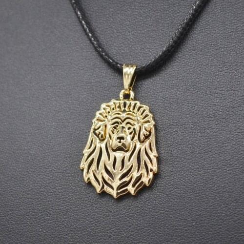 Womens Jewelry Rope Chain Alloy Dog Necklaces Metal Tibetan Mastiff Pendant Necklaces For Women Drop Shipping