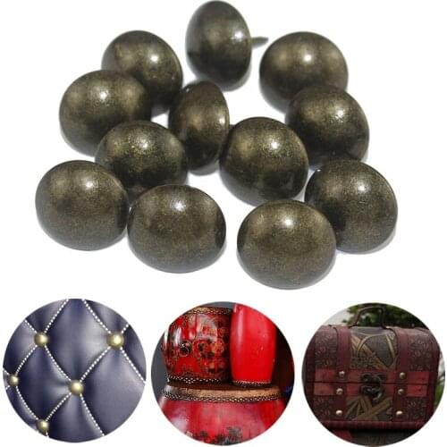 50Pcs/Lot Gold Brass Decorative Nails Tacks Applied Jewelry Gift Box Table Pushpins Furniture Hardware Woodwork Tool Doornail