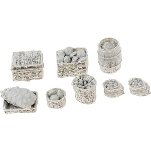 1/35 Scale Military War Food Supplies Basket for Diorama Scenery Build Props