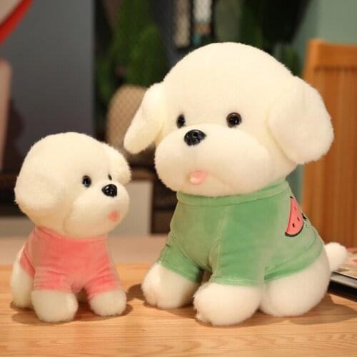 1pc 35/45cm Kawaii Teddy Dog Plush Toys Lovely Animal Dog Wears Sweater Dolls Soft Stuffed Pillow for Children Birthday Decor
