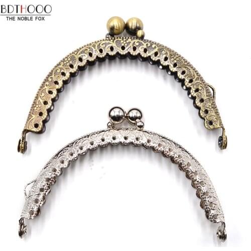 10pcs/lot 8.5cm Purse Frame Handlse for Bag Accessories for Handbags Metal Pures Clasp Lock Bags Part Hardware