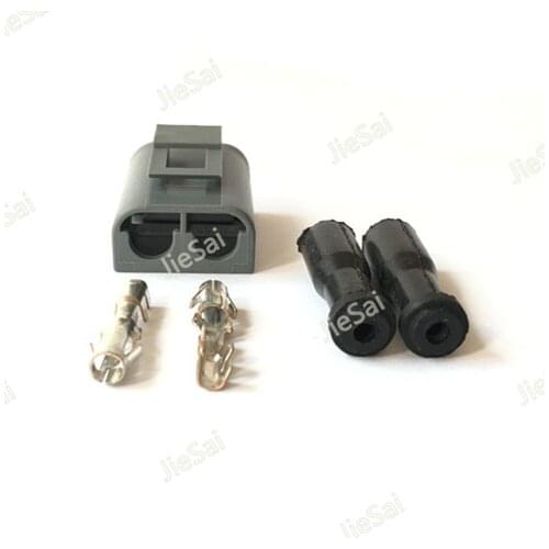 2 Pin Automotive Connector Waterproof Plug With Terminals Rubber Seal