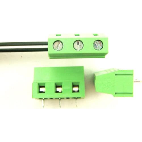 20PCS 128-7.5-3P Screw 3Pin 5.0mm Straight Pin PCB Screw Terminal Block Connector(300V/10A)