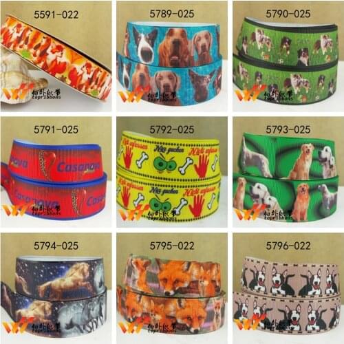 Free shipping 50 yard Cartoon printed grosgrain ribbon 5796
