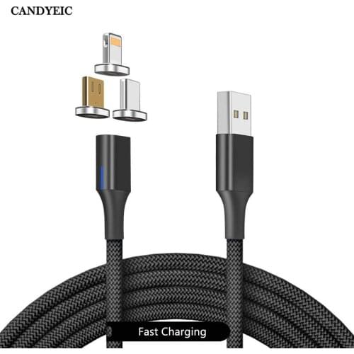 CANDYEIC Type C Quick Charge Magnetic Cable for Samsung Galaxy M10s Charging Cable Mobile Phone Accessories