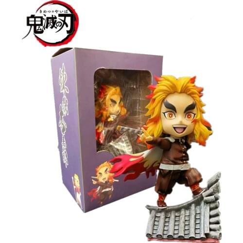 Demon Slayer Anime Figure Rengoku Kyoujurou Figurine Juguetes Nezuko Tanjirou Figma Collectible Model Kids Gifts Brinquedos Toys