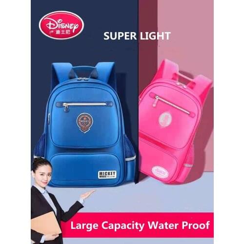 Disney Mickey School Bags For Boys Girls Primary Student Shoulder Orthopedic Backpack Large Capacity Water Proof Light Mochila