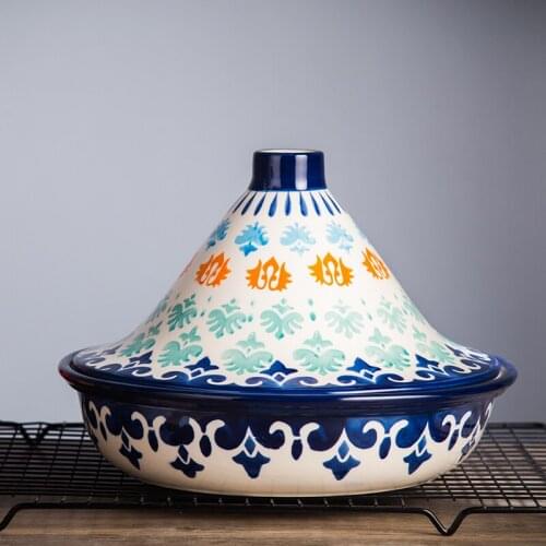 European creative underglaze color Taji pot ceramic non-open flame tableware microwave oven pot casserole stone bowl CL102107