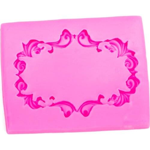 Picture frame shaped 3D fondant cake silicone mold for polymer clay molds chocolate pastry candy making decoration tools F1113