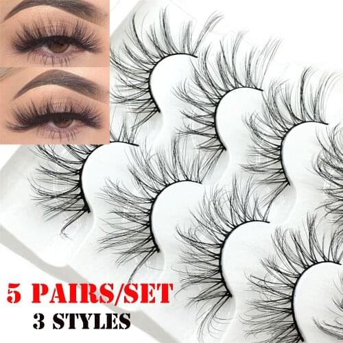 Cruelty-free Eye Makeup Tools Fluffy Ultra-wispy Lash Extension False Eyelashes 3D Faux Mink Hair Full Volume Natural