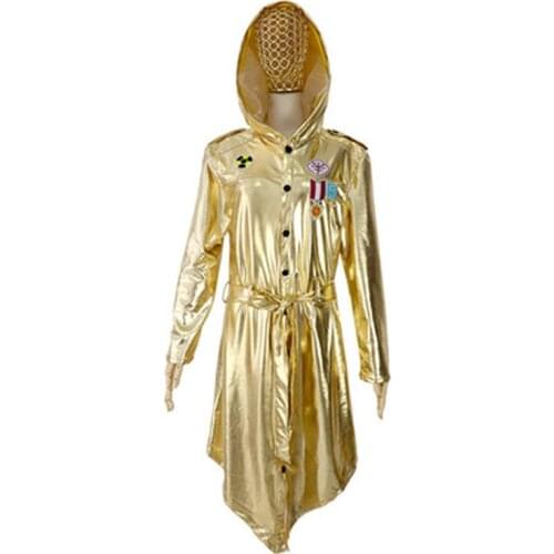 PUBG Game Cosplay Costume Windbreaker Gold Long Coat PLAYERUNKNOWNS BATTLEGROUNDS Halloween Carnival Party Costum Sportswear