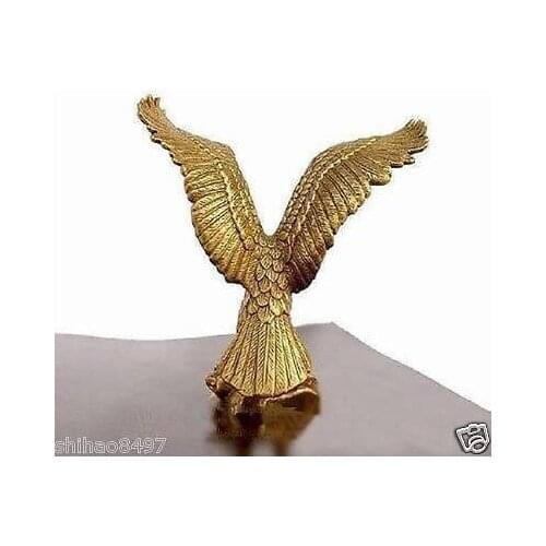 Small BRASS Brass Statue EAGLE/Hawk Figure figurine 4.5" High Garden Decoration 100% real Brass BRASSroom Art Statue