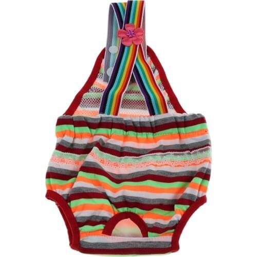 Reusable Dog Diapers with Adjustable Strap Suspender – Cotton Sanitary Wraps Panties for Female Pets, Various Types to Choose