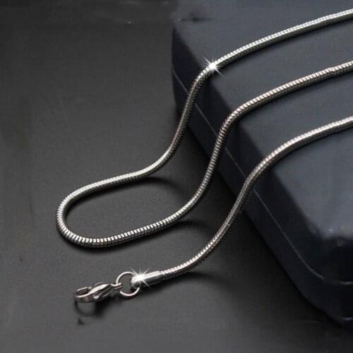 Fashion simple titanium steel necklace men and women models stainless steel round snake chain snake bone necklace hot sale