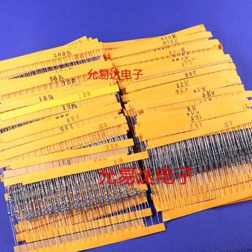 Resistor set for Vehicle Airbag Repairing 2ohm 2.2ohm 2.4ohm 2.7ohm 3.0ohm 3.3ohm 600 pieces of resistor