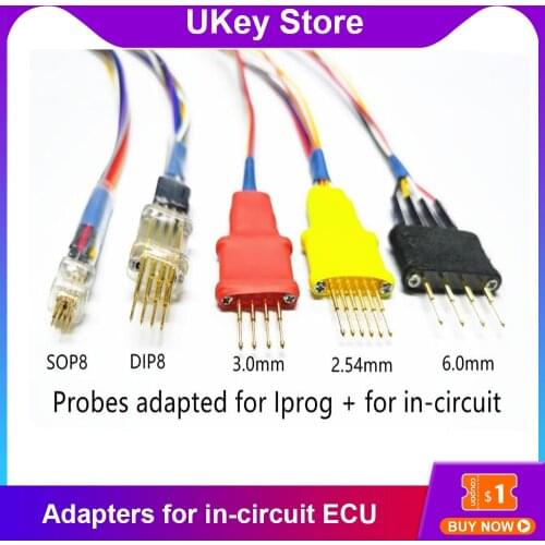 OKDIAG 5PCS Probes Adapters for in-circuit ECU Work With Iprog+ Programmer and Xprog Without Soldering Diagnostic Tools Cable