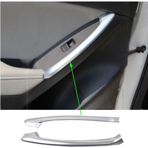 ABS Chrome Trim Armrest Door Handle Armrest Decoration Accessories Fit For Mazda CX-5 CX5 2.0 2012-2014 2pcs Per Set