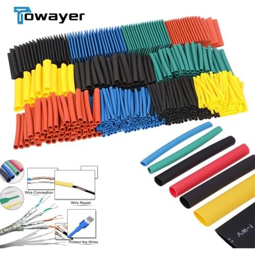 Polyolefin Shrinking Assorted Heat Shrink Tube Wire Cable Insulated Sleeving Tubing Set 164pcs/328pcs/530pcs/set