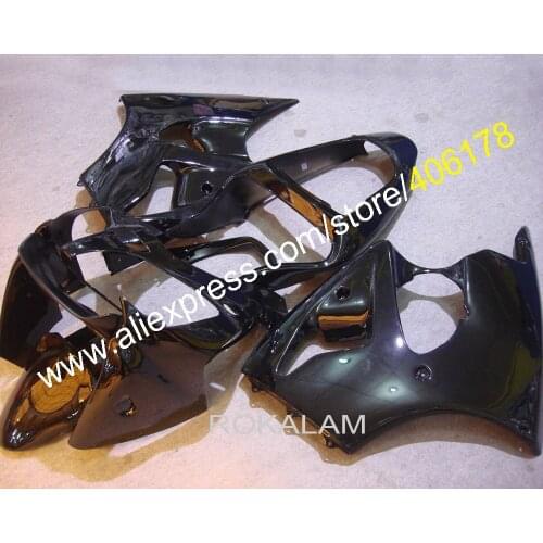 Aftermarket Kit Fairing 00-02 ZX-6R For Kawasaki Ninja ZX6R 2000 2001 2002 Black Sport Bike Fairing (Injection Molding)