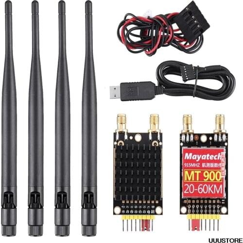 Mayatech MT900 902-928MHz 40km Long Range Aerial Survey FPV Transmitter Module Compatible PIX 3DR Ground Station for RC Airplane